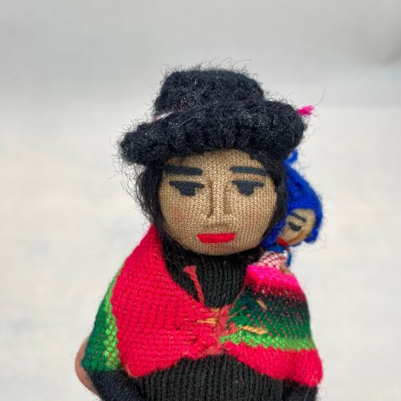 International Cloth and Paper Doll Figurine with Baby - Picture 3 of 4